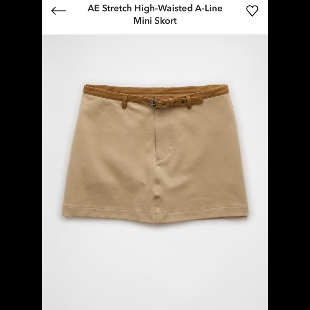American Eagle Beige Stretch Skort